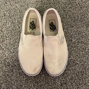 cream colored vans